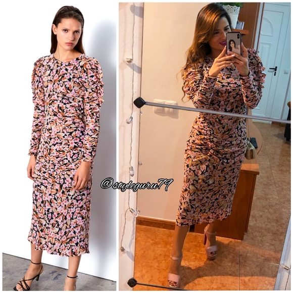 NWT, ZARA, Floral Printed Dress - Picture 1 of 4